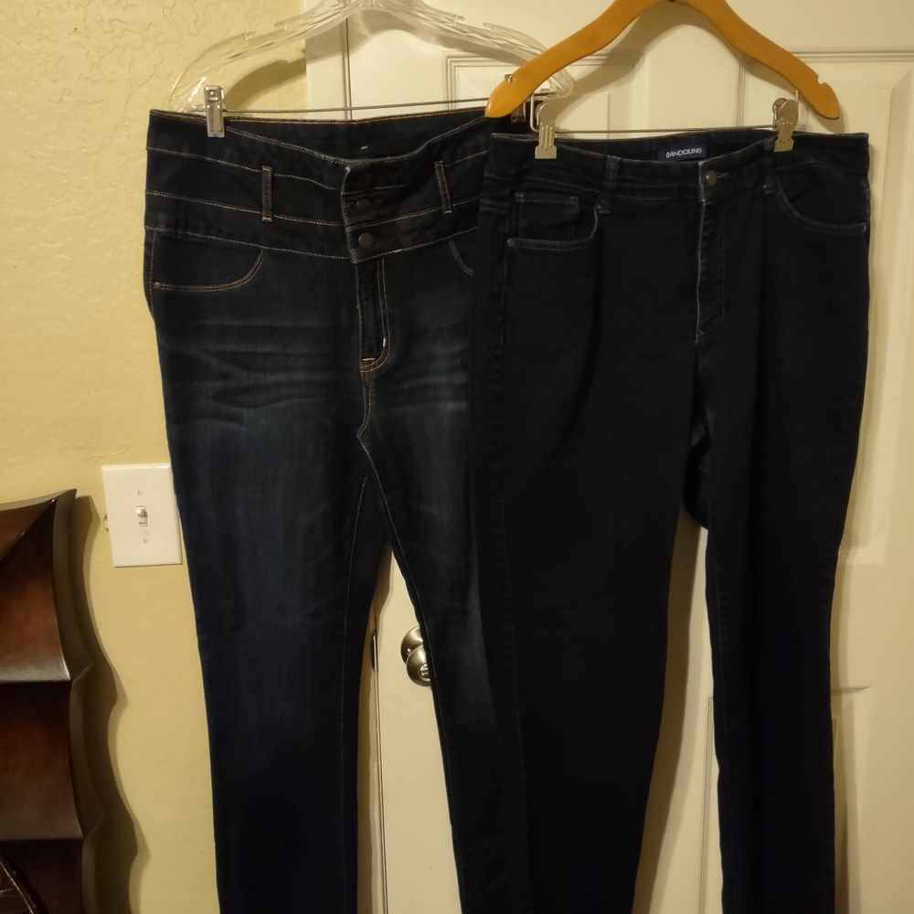 Refuge Bandolino Set 2  Women's Boot Cut Jeans Plus Size 14